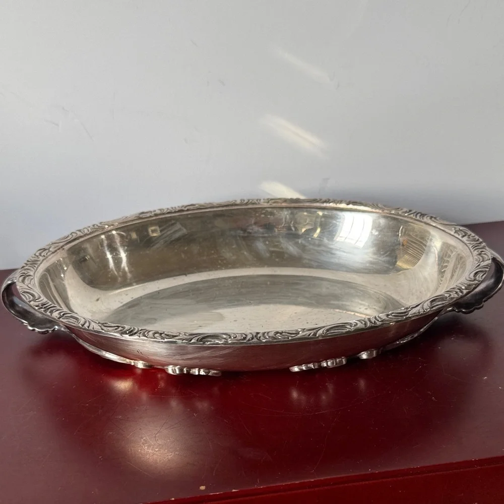 Elegant Vintage Oval Serving Tray